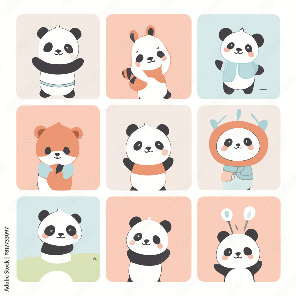 Vector illustration of a cute Panda for kids books Vector illustration of a cute Panda for kids books