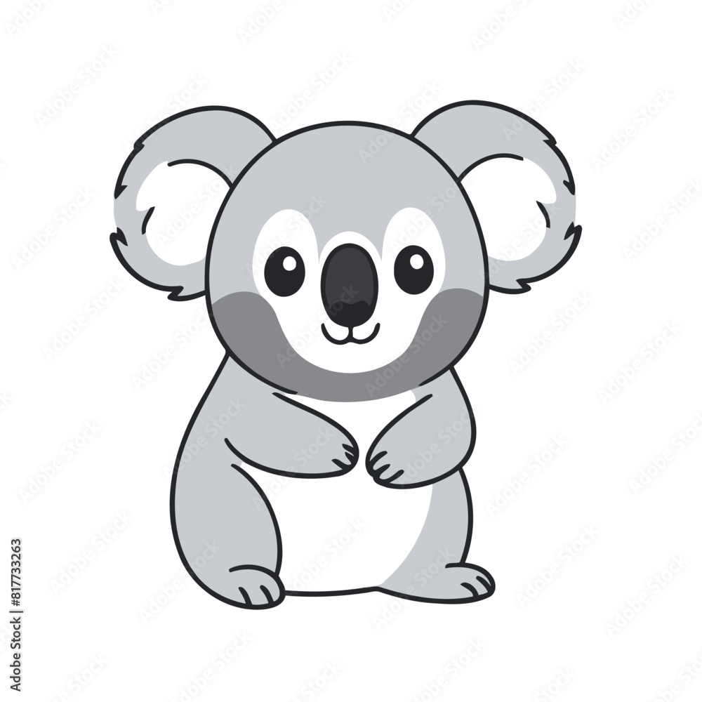 Cute Koala for toddlers' playful adventures vector illustration Cute Koala for toddlers' playful adventures vector illustration