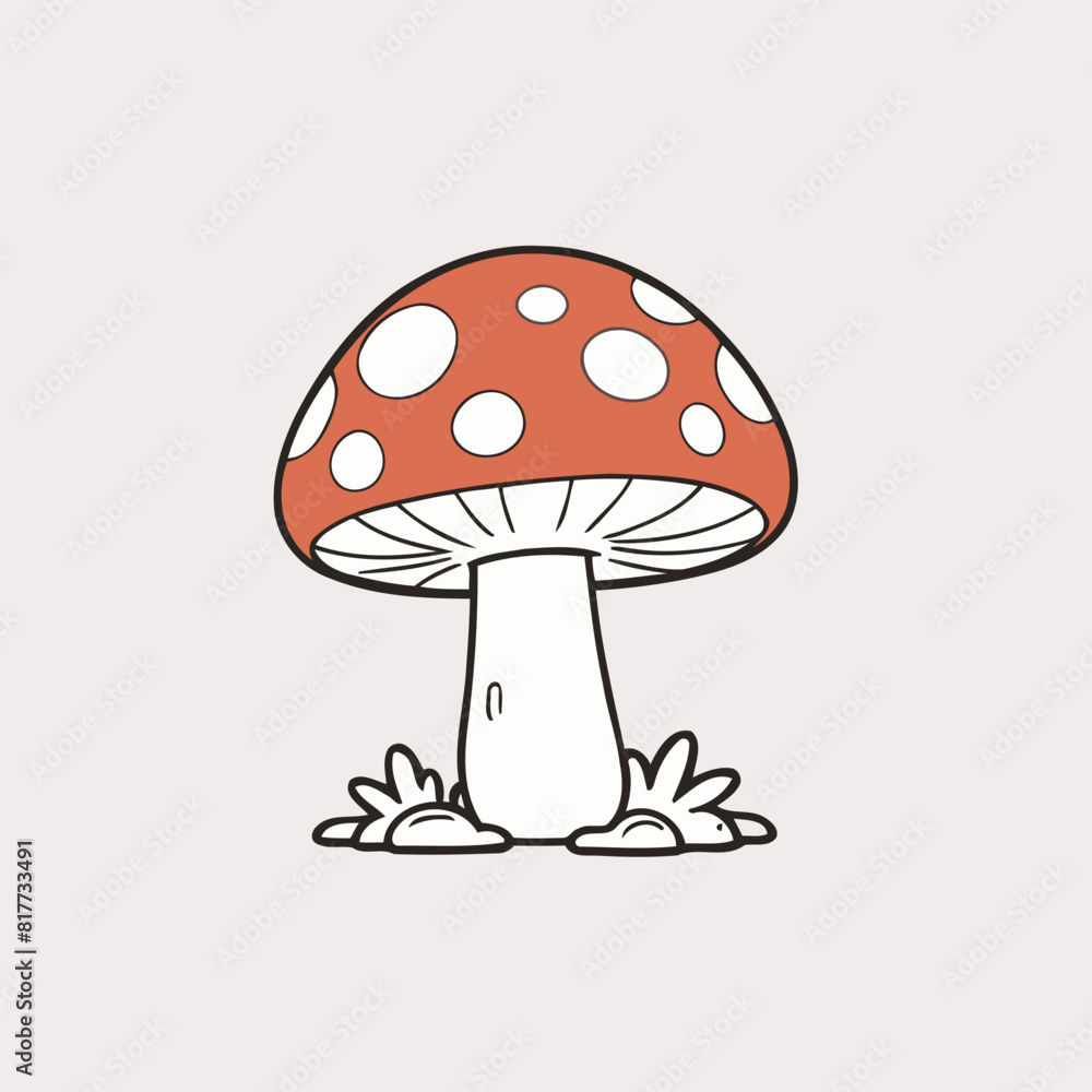 Cute Mushroom for children vector illustration Cute Mushroom for children vector illustration