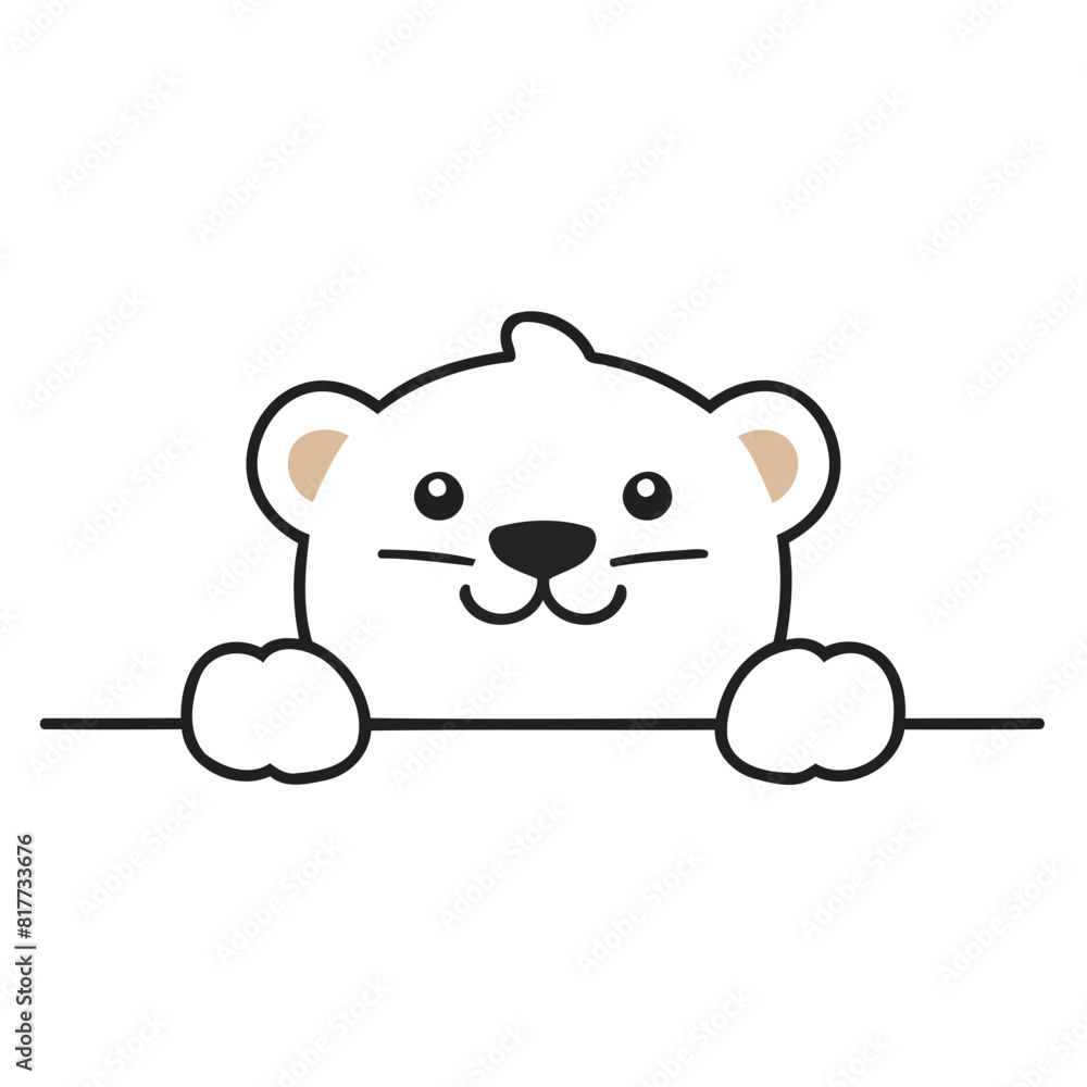 Naklejka premium Vector illustration of a cute Lion for kids books