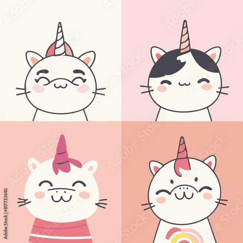 Vector illustration of a playful Unicorn for preschoolers' storytime