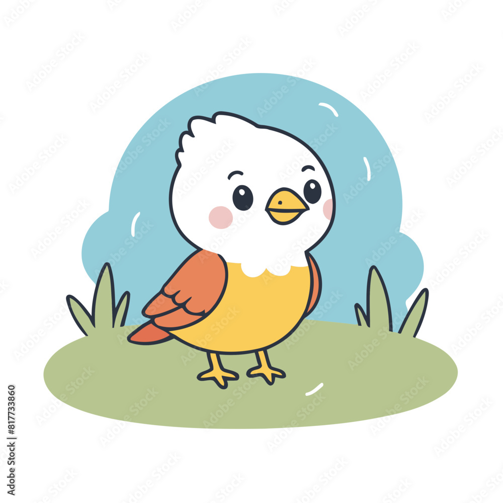 Cute Bird for children book vector illustration Cute Bird for children book vector illustration
