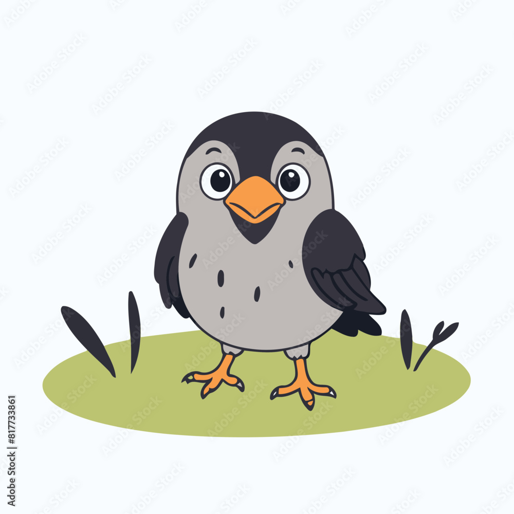 Cute Crow for children's bedtime stories vector illustration Cute Crow for children's bedtime stories vector illustration