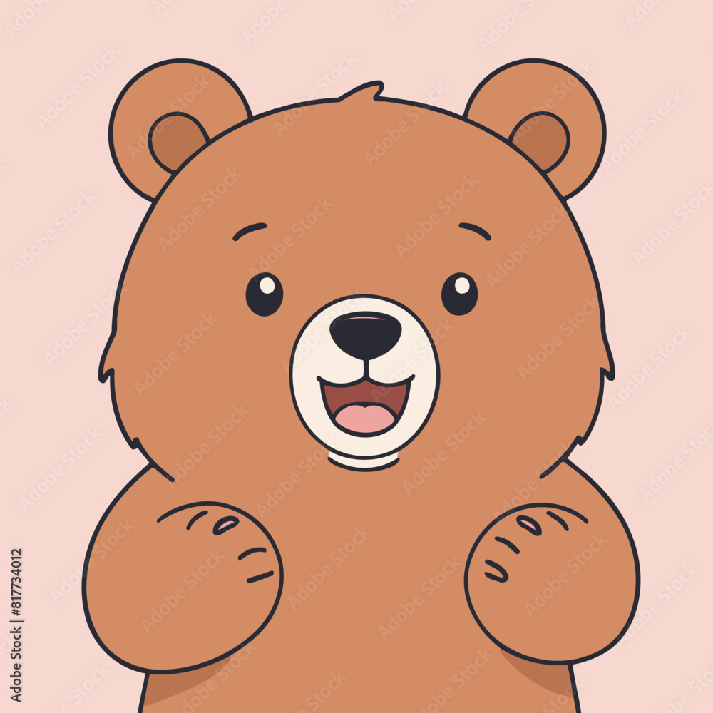 Vector illustration of a cute Bear for toddlers story books Vector illustration of a cute Bear for toddlers story books
