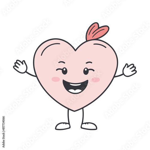 Cute vector illustration of a Heart for youngsters' imaginative stories