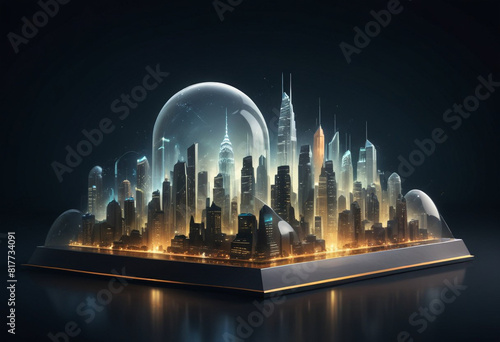 A-futuristic-city-skyline-