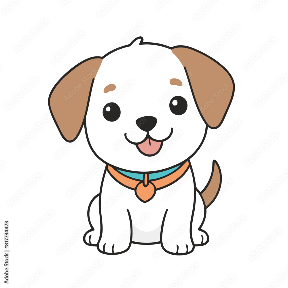 Cute vector illustration of a Puppy for children's bedtime stories Cute vector illustration of a Puppy for children's bedtime stories