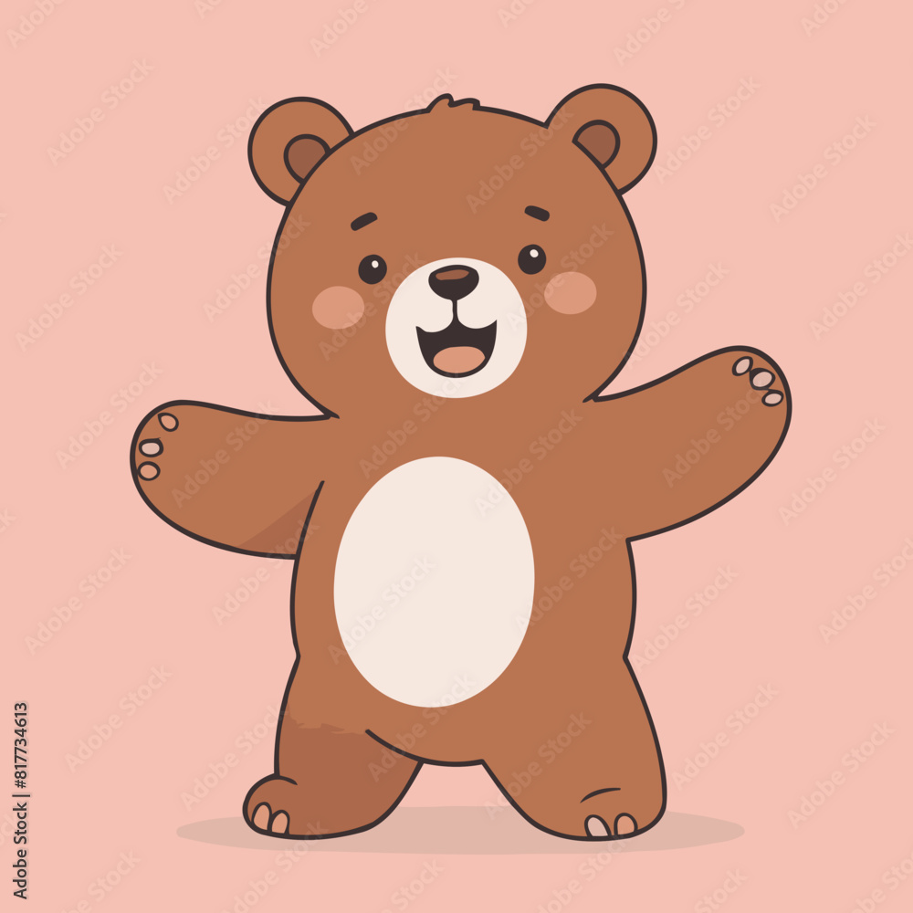 Cute Bear for toddlers' playful adventures vector illustration Cute Bear for toddlers' playful adventures vector illustration
