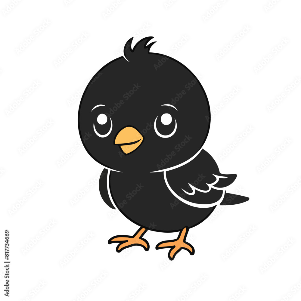 Cute vector illustration of a Bird for toddlers' playful adventures Cute vector illustration of a Bird for toddlers' playful adventures