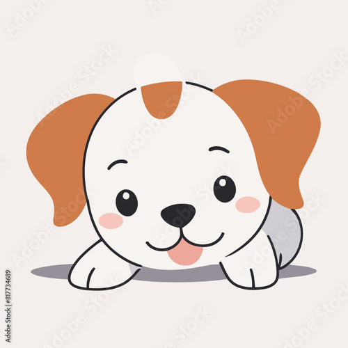 Cute vector illustration of a Dog for youngsters' picture books