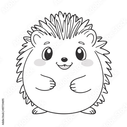 Vector illustration of a playful Hedgehog for preschoolers' storytime