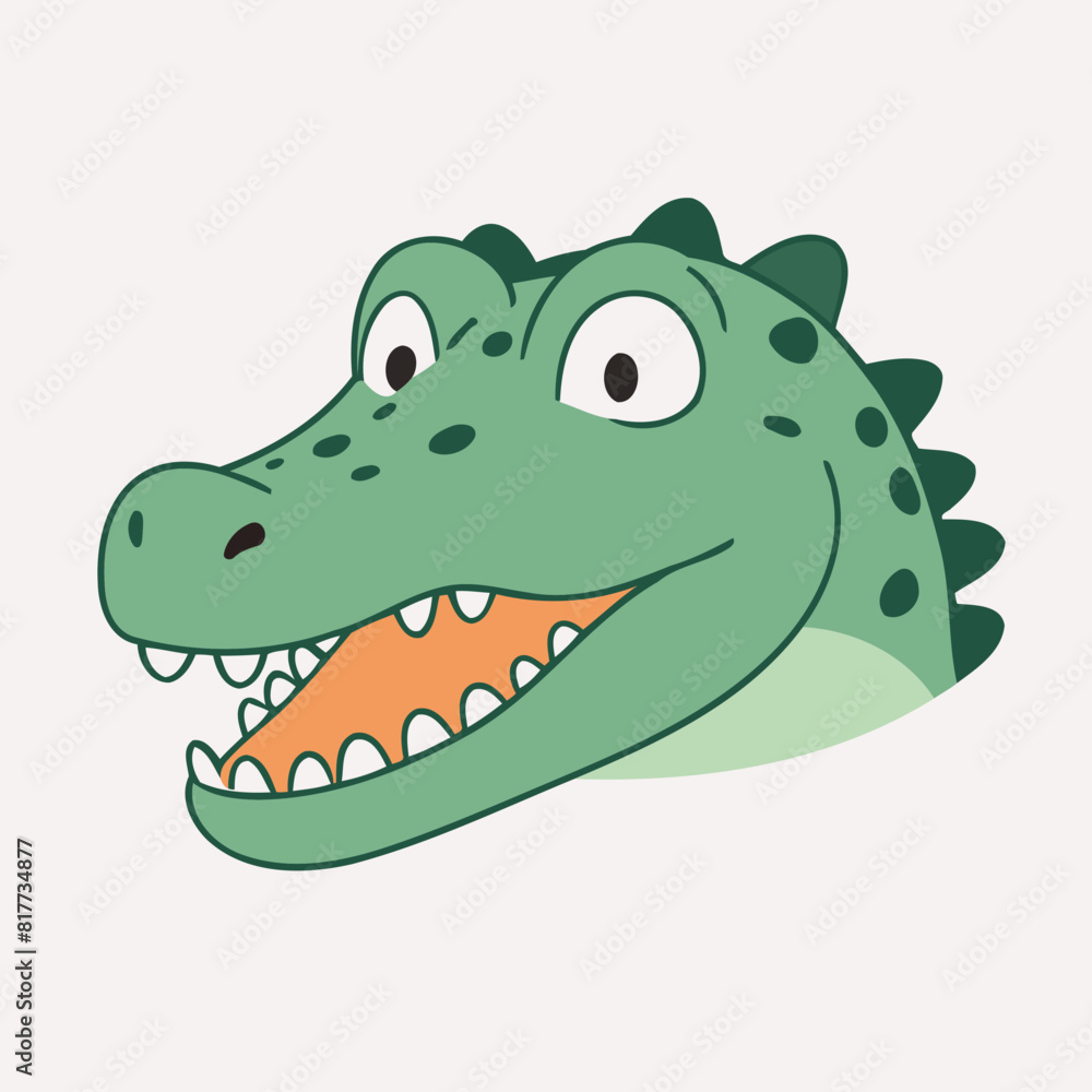 Cute Alligator vector illustration of a for toddlers books Cute Alligator vector illustration of a for toddlers books