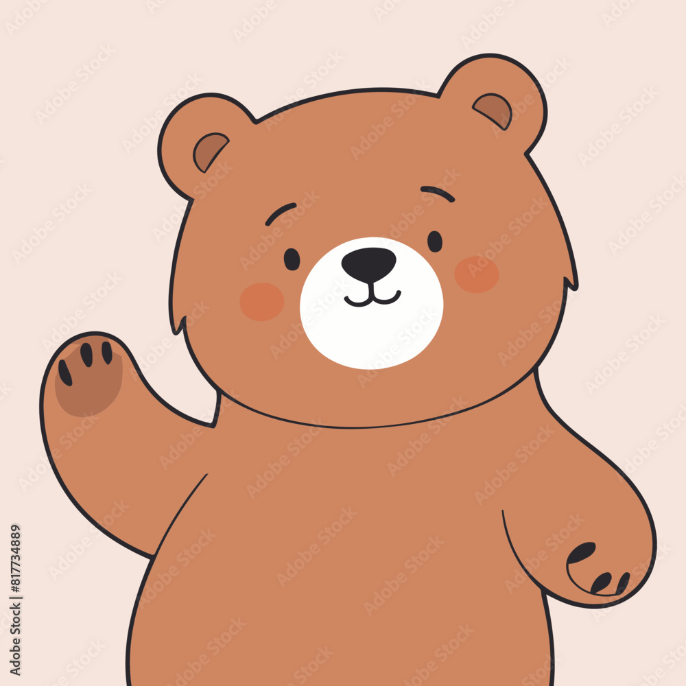 Cute Bear vector illustration of a for toddlers books Cute Bear vector illustration of a for toddlers books
