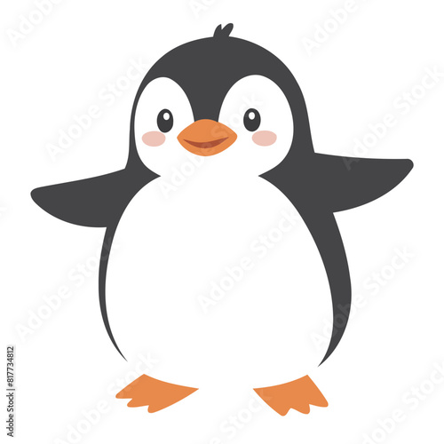 Cute Penguin vector illustration for kids story book