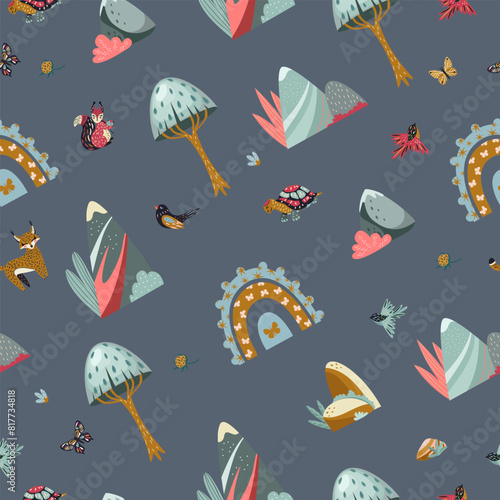 Seamless pattern  plants