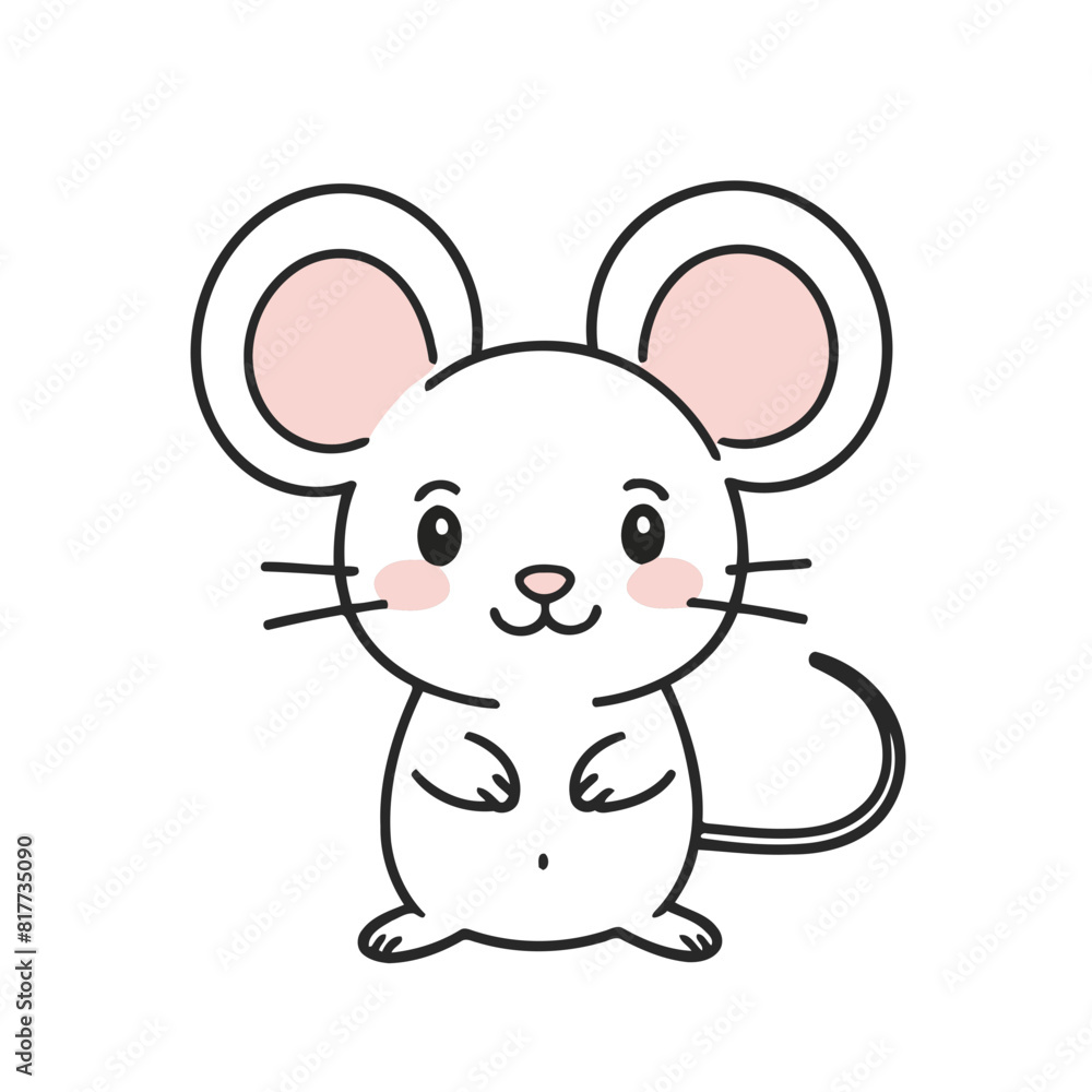 Cute Mouse vector illustration of a for toddlers books Cute Mouse vector illustration of a for toddlers books