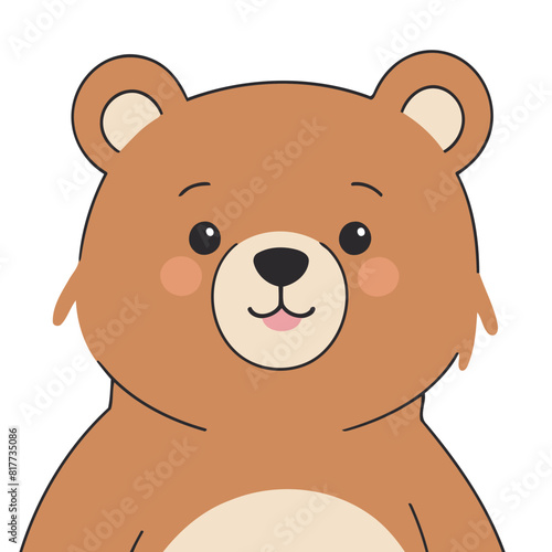 Cute Bear for kids books vector illustration