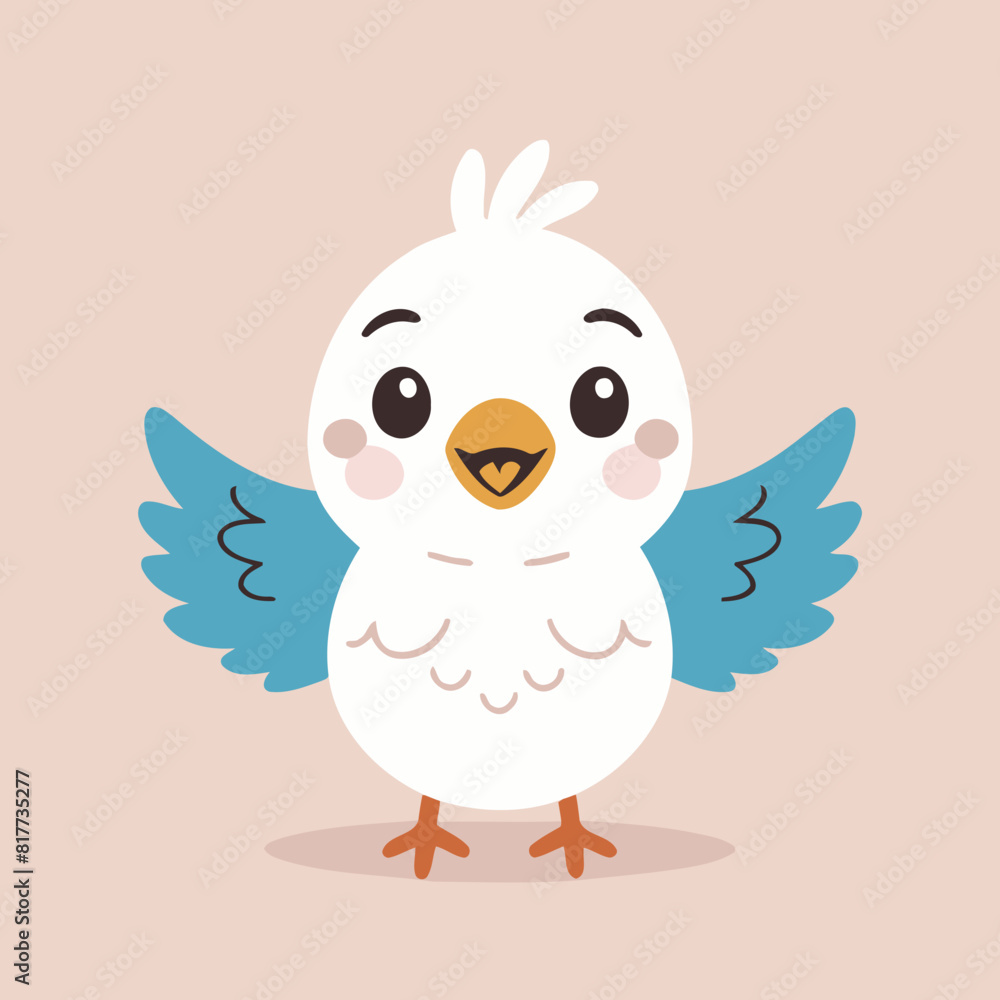 Cute Bird for kids' storybook vector illustration