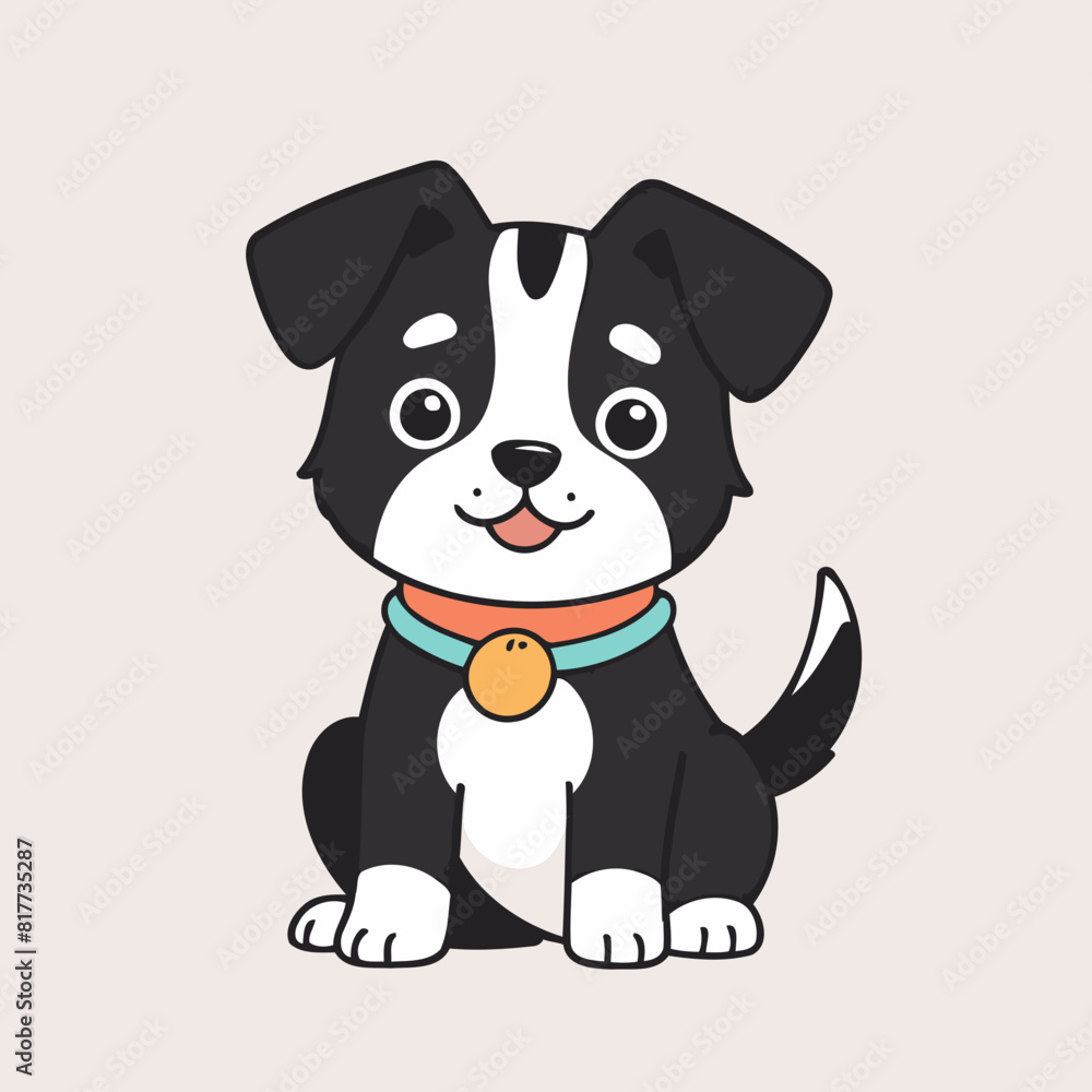 Naklejka premium Vector illustration of a cute Dog for children story book