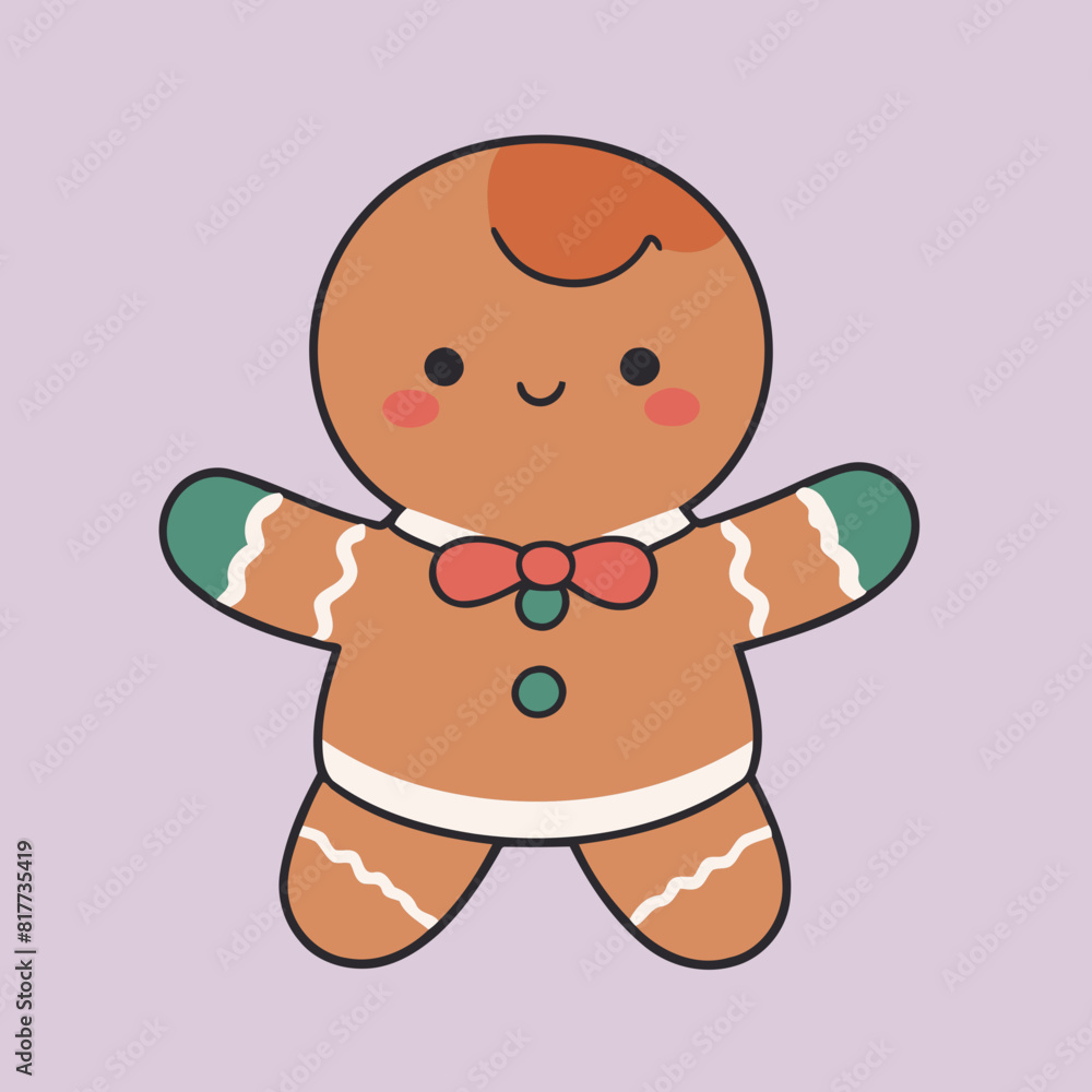 Cute Gingerman for children's bedtime stories vector illustration Cute Gingerman for children's bedtime stories vector illustration
