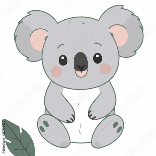 Cute Koala for early readers  adventure books vector illustration