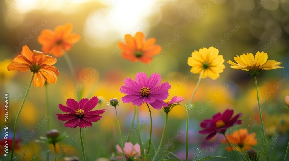 Bright summer flowers in a field Bright summer flowers in a field