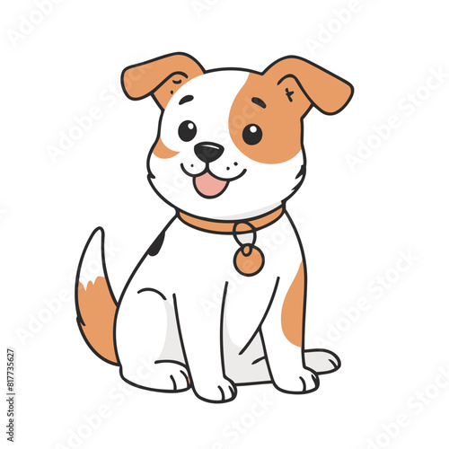 Cute vector illustration of a Dog for children s bedtime stories
