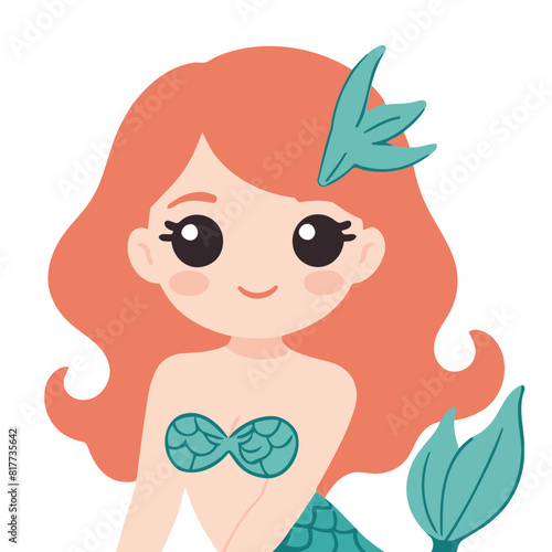 Vector illustration of a playful Mermaid for preschoolers' storytime
