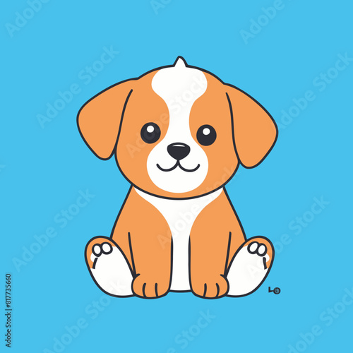 Cute Puppy for kids vector illustration