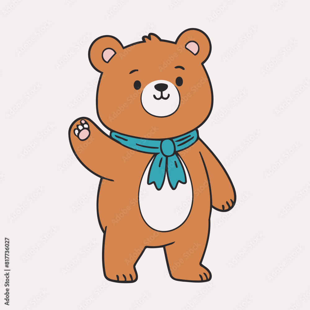 Vector illustration of a delightful Bear for early readers' enjoyment Vector illustration of a delightful Bear for early readers' enjoyment