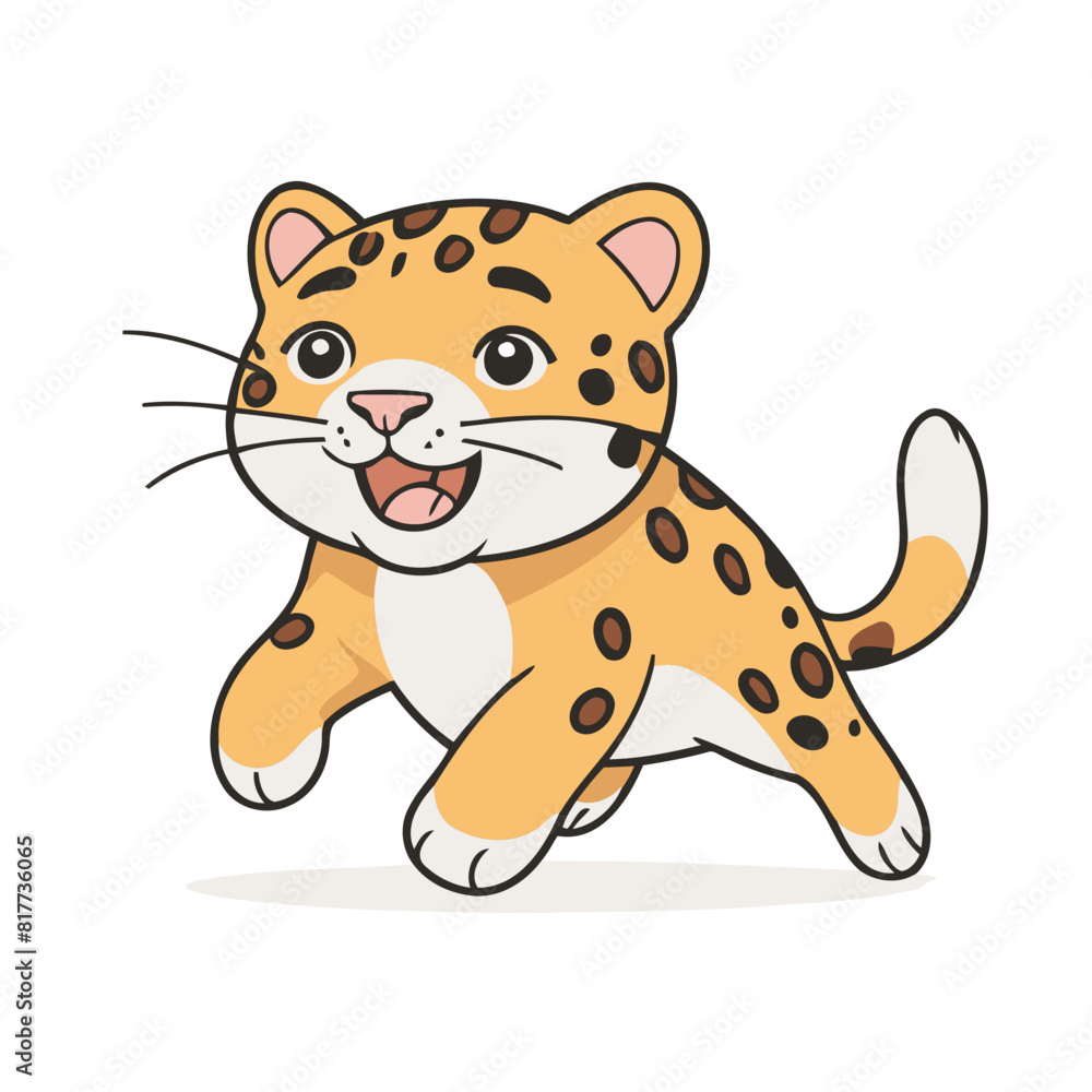 Cute Jaguar for kids vector illustration Cute Jaguar for kids vector illustration