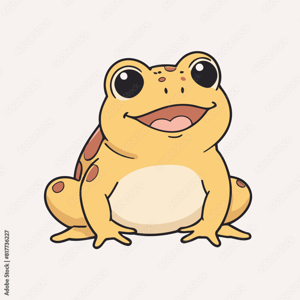 Obraz premium Cute Toad for toddlers' playful adventures vector illustration