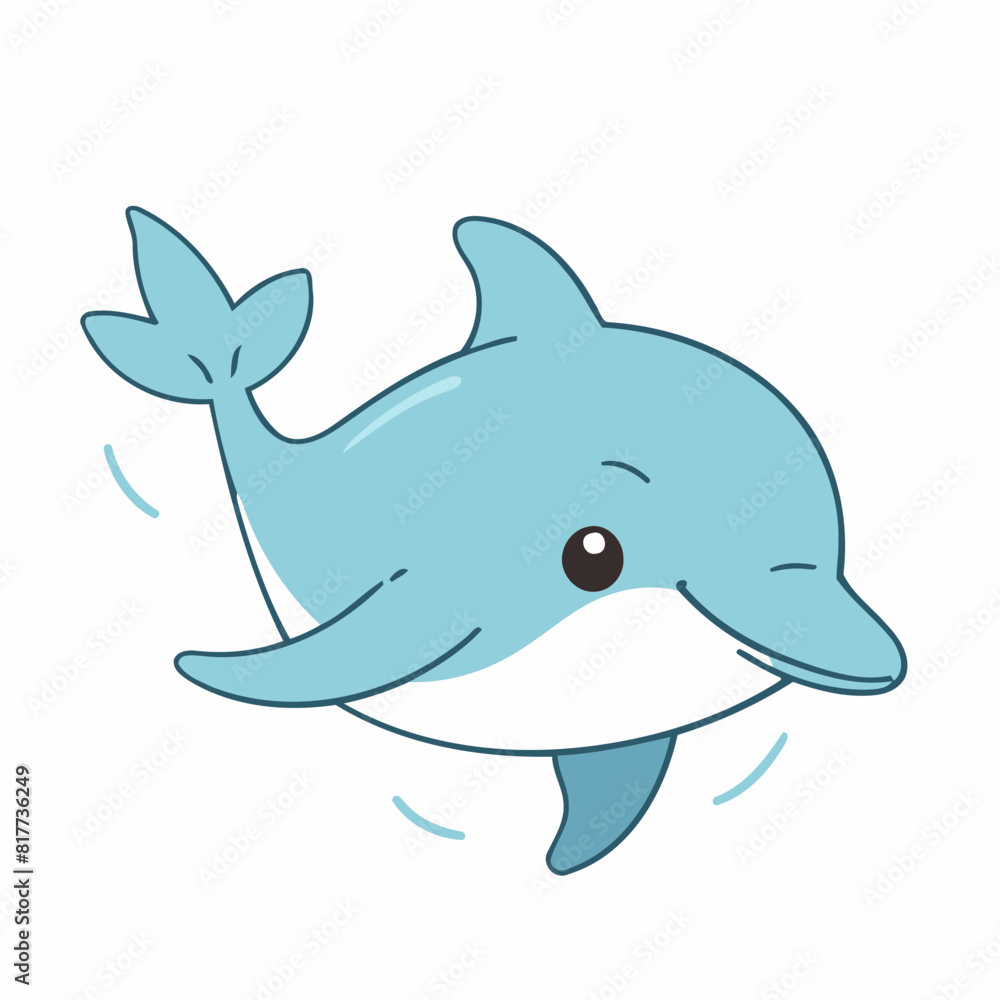 Cute Dolphin for children's bedtime stories vector illustration Cute Dolphin for children's bedtime stories vector illustration