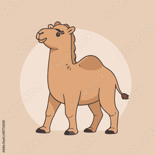 Vector illustration of a sweet Camel for youngsters' imaginative journeys