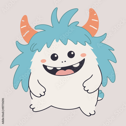 Vector illustration of a sweet Monster for youngsters' imaginative journeys