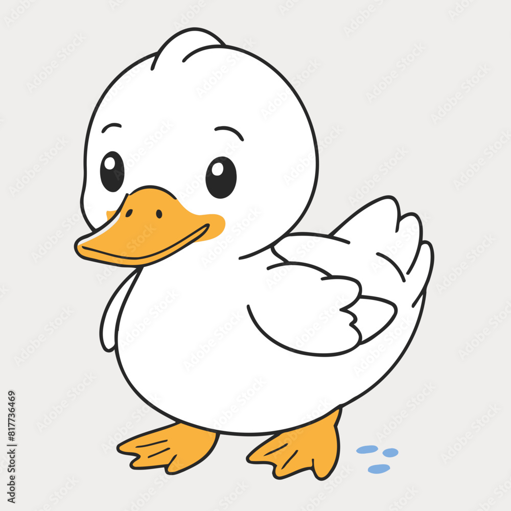 Cute Duckling for early readers' adventure books vector illustration Cute Duckling for early readers' adventure books vector illustration