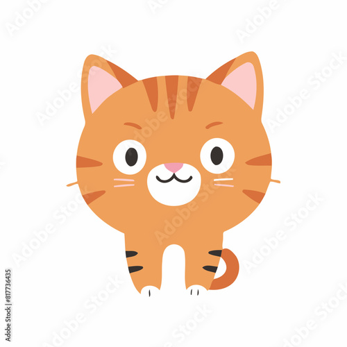 Cute vector illustration of a Cat for youngsters' imaginative stories