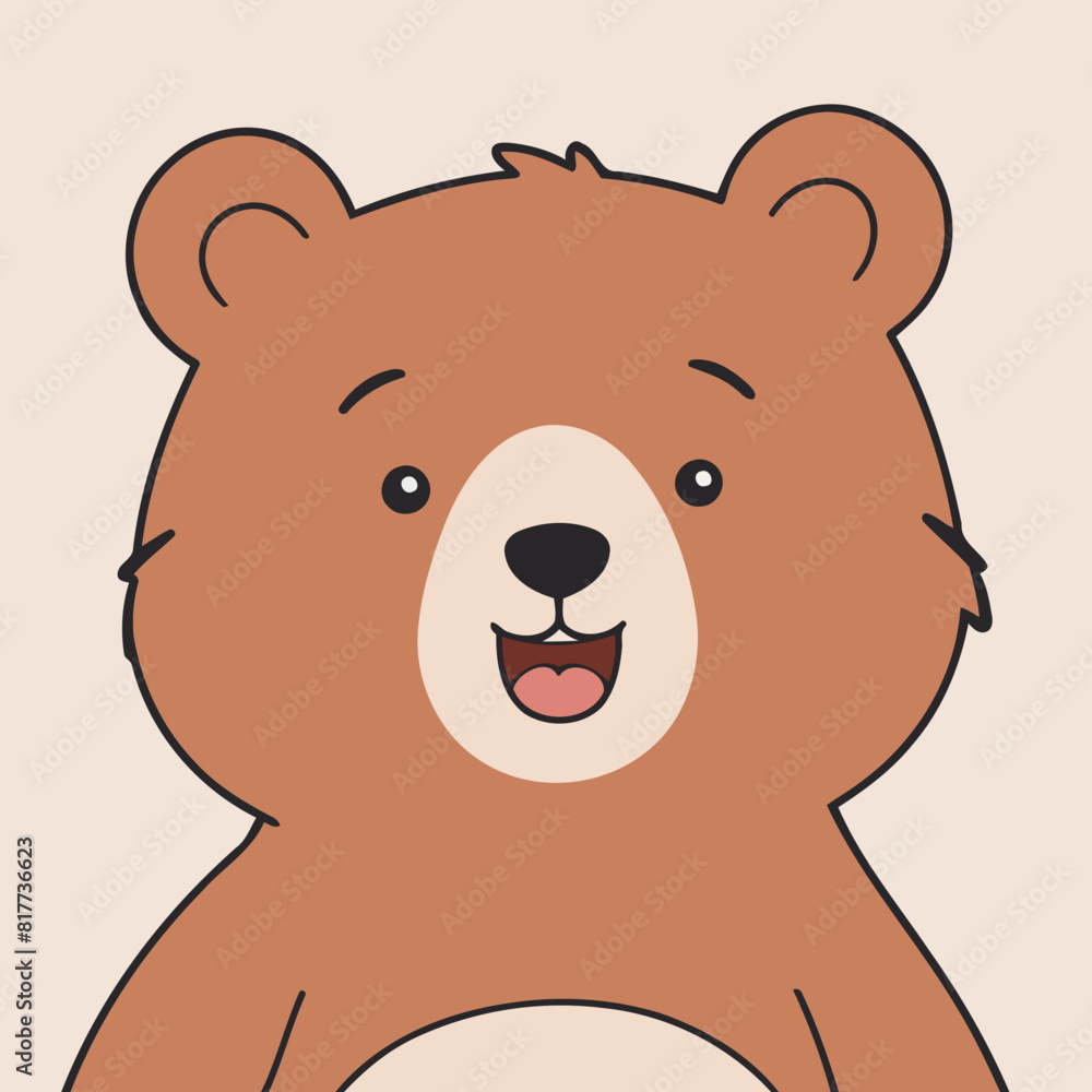 Fototapeta premium Vector illustration of a cute Bear for children story book