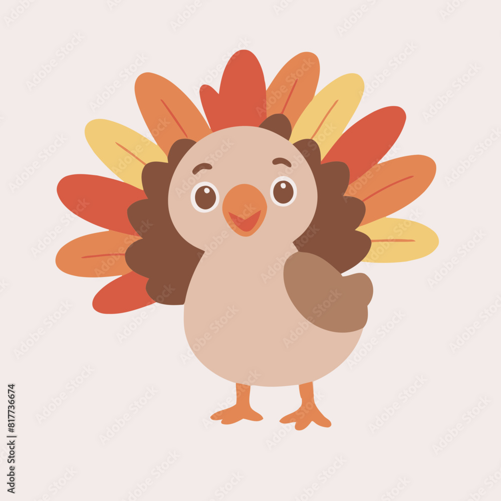 Vector illustration of a playful Turkey for preschoolers' storytime Vector illustration of a playful Turkey for preschoolers' storytime