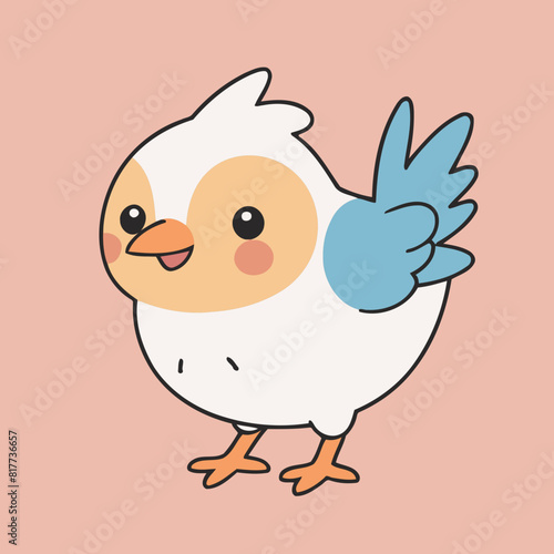 Vector illustration of a delightful Bird for early readers' enjoyment