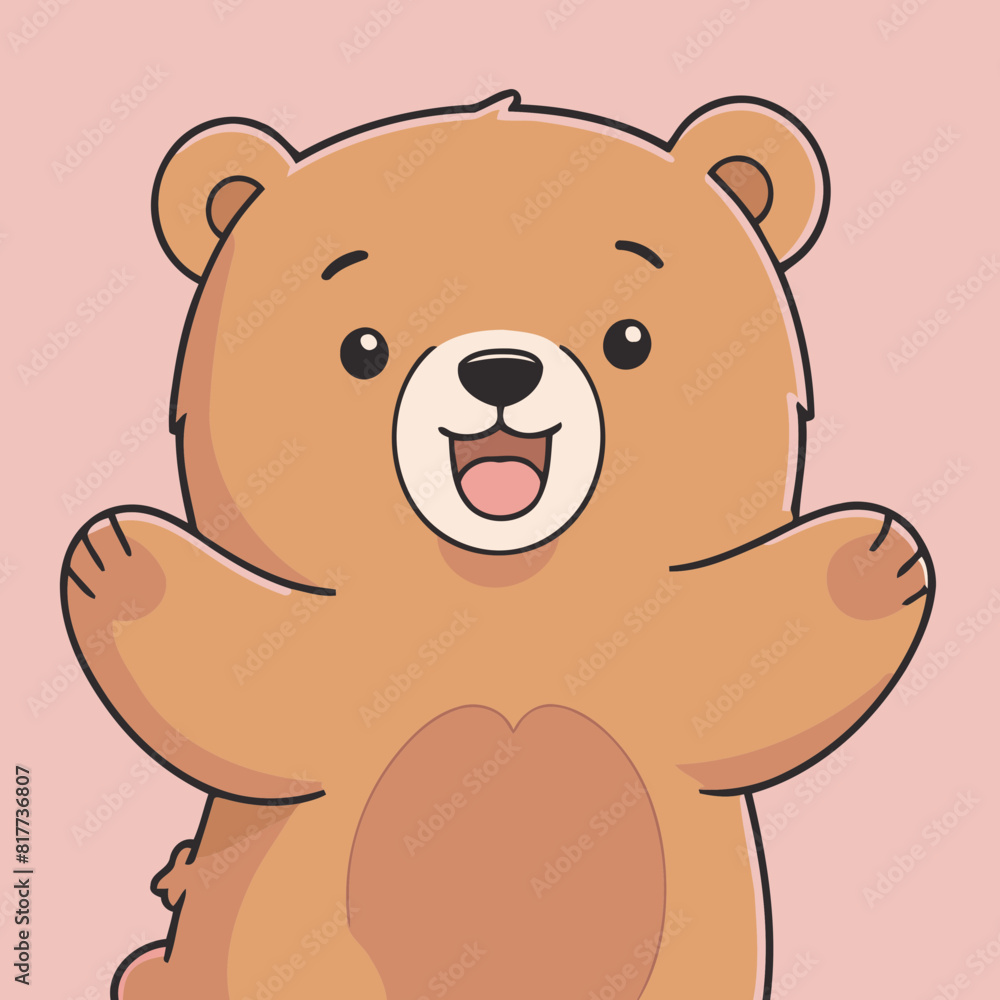 Vector illustration of a lovable Bear for children's picture books Vector illustration of a lovable Bear for children's picture books