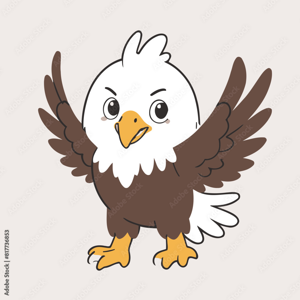 Cute Eagle for young readers' picture book vector illustration Cute Eagle for young readers' picture book vector illustration
