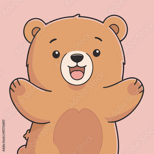 Vector illustration of a lovable Bear for children s picture books