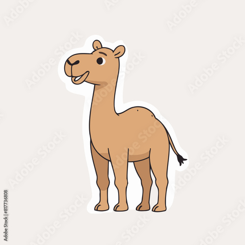 Cute vector illustration of a Camel for kids books