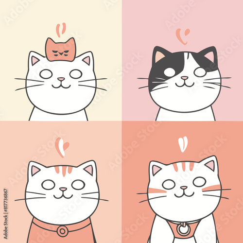 Vector illustration of a playful Cat for preschoolers' storytime