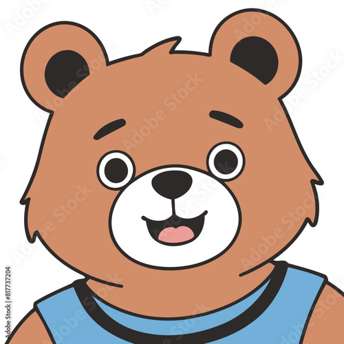 Cute vector illustration of a Bear for youngsters' picture books