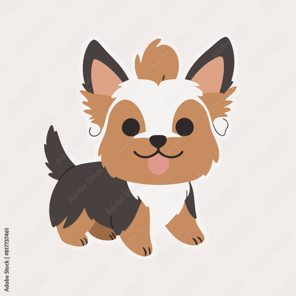 Fototapeta premium Vector illustration of a lovable Dog for children's picture books