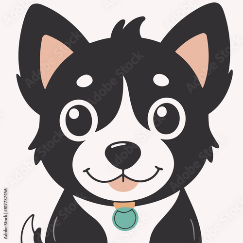Cute Dog for early readers' adventure books vector illustration