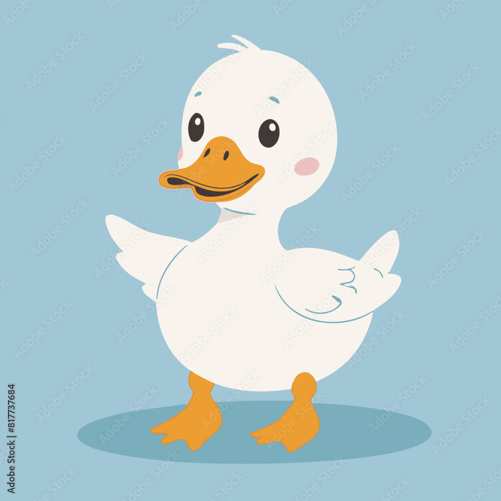 Cute Duck vector illustration of a for toddlers books Cute Duck vector illustration of a for toddlers books