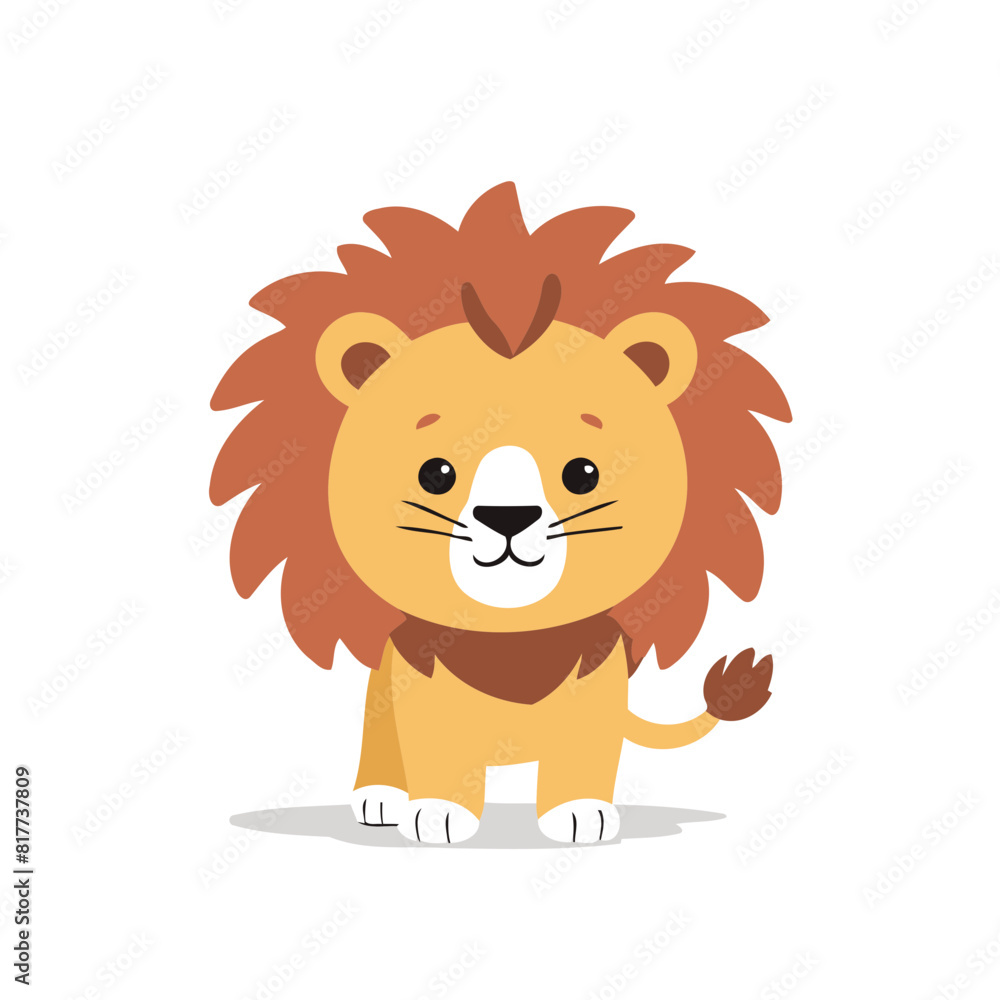 Vector illustration of a cute Lion for toddlers story books Vector illustration of a cute Lion for toddlers story books